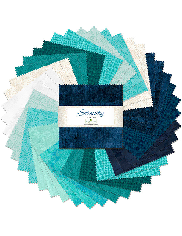 SERENITY 5 Karat Gems 5-Inch Precuts by Wilmington Prints