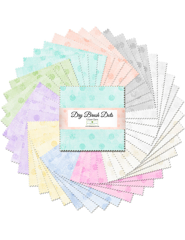 DRY BRUSH DOTS 5-Inch Stacker Precuts