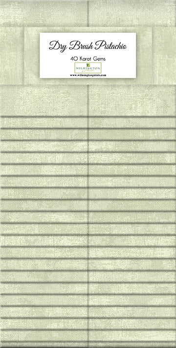 Dry Brush Pistachio - 40 Karat Gem 2.5-Inch Strips Precuts by Wilmington Prints