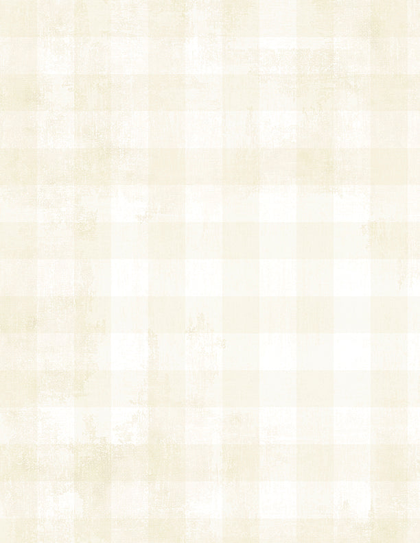 Dry Brush Checks: WHIPPED CREAM Fabric (1/2 yd)