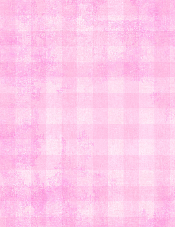Dry Brush Checks: PALE PINK Fabric (1/2 yd)