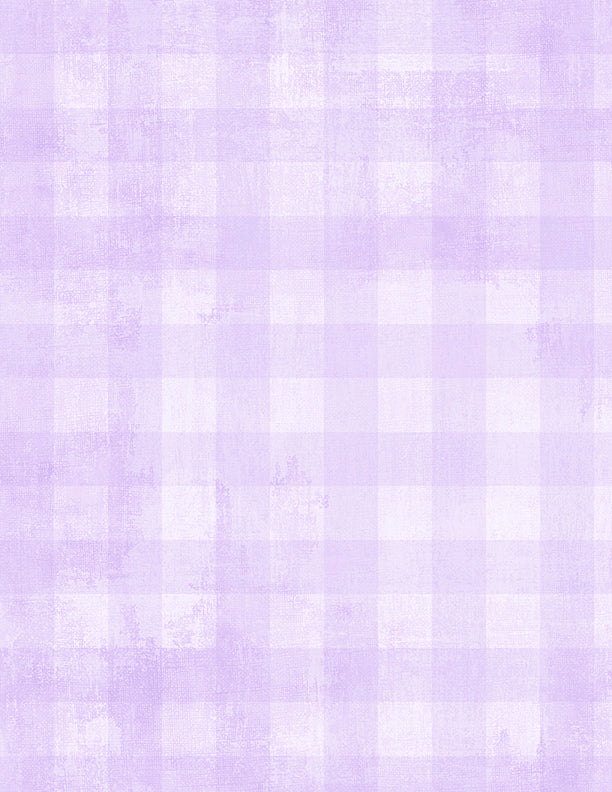 Dry Brush Checks: PALE VIOLET Fabric (1/2 yd)