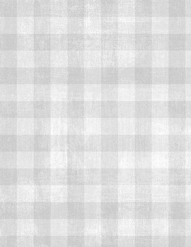Dry Brush Checks: SILVER Fabric (1/2 yd)