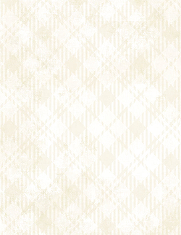 Dry Brush Plaid: WHIPPED CREAM Fabric (1/2 yd)