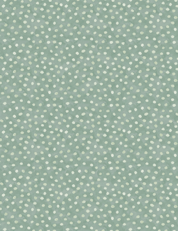 Harvest Blooms: DOTS SAGE Fabric (1/2 yd)