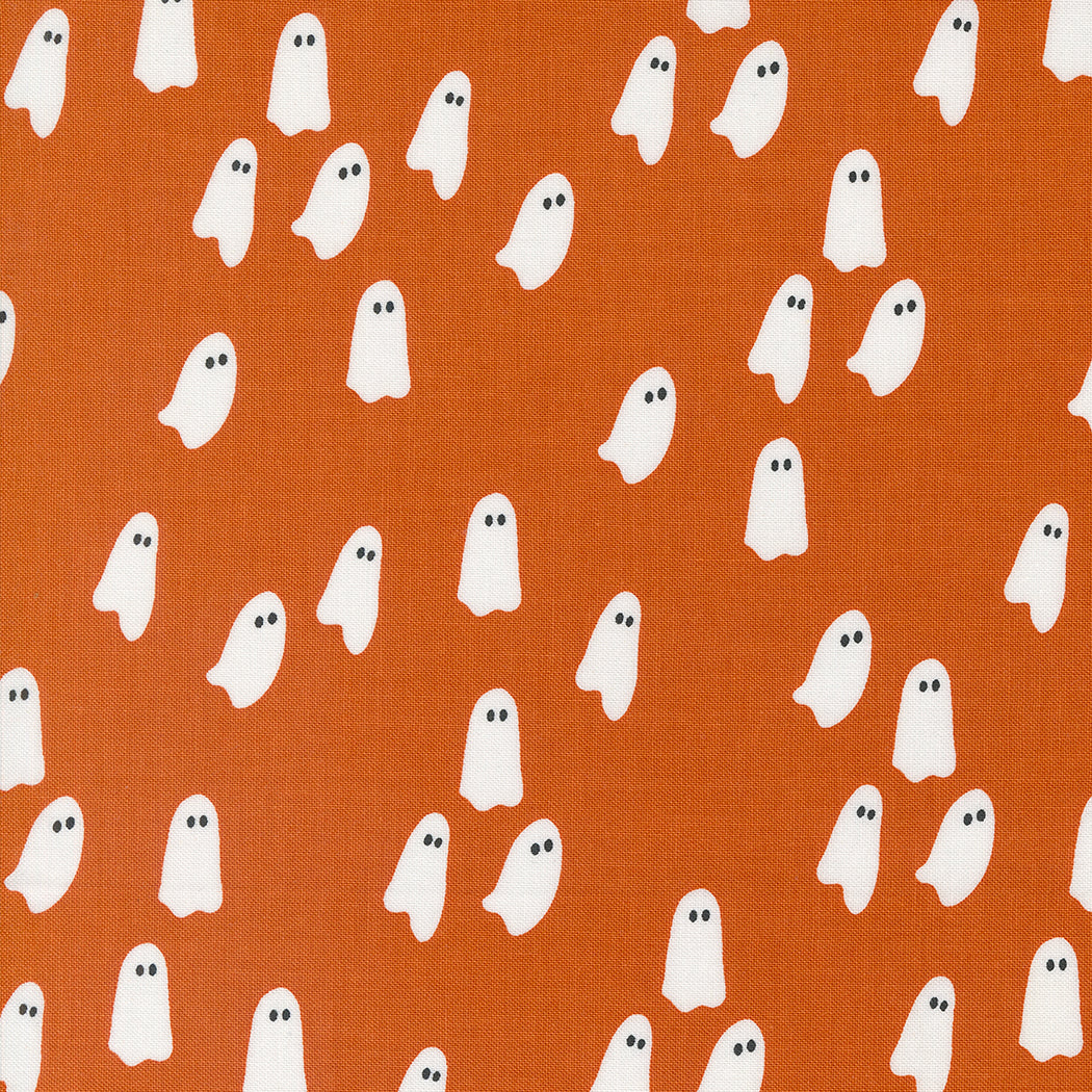 Noir PUMPKIN GHOST: 11545 14 - by ALLI K DESIGN (1/2 yd.)