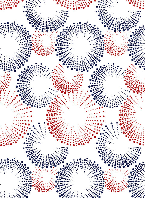 Documentaries: STARBURST DOTS WHITE Fabric (1/2 yd)