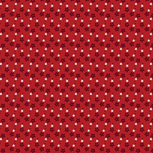 Documentaries: MINI STARS True Red Fabric (1/2 yd)