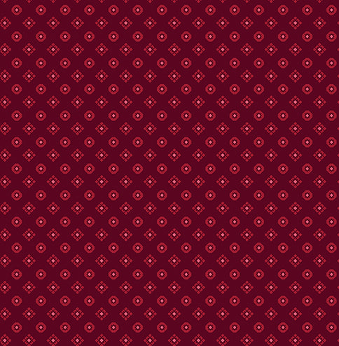 Documentaries: DIAMOND CALICO CLARET Fabric (1/2 yd)