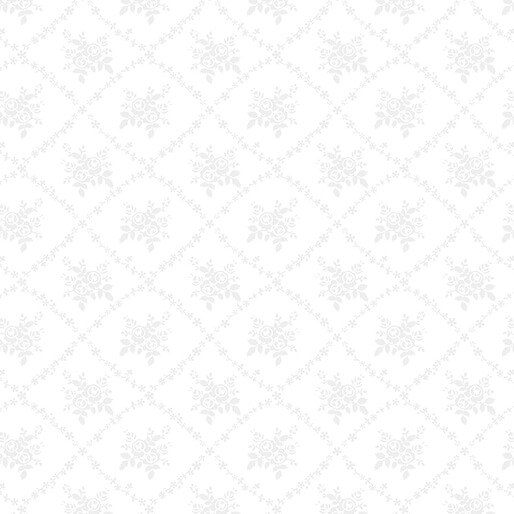 Classic Keepsakes ROSE TRELLIS WHITE: 1464809B - (1/2 yd.)