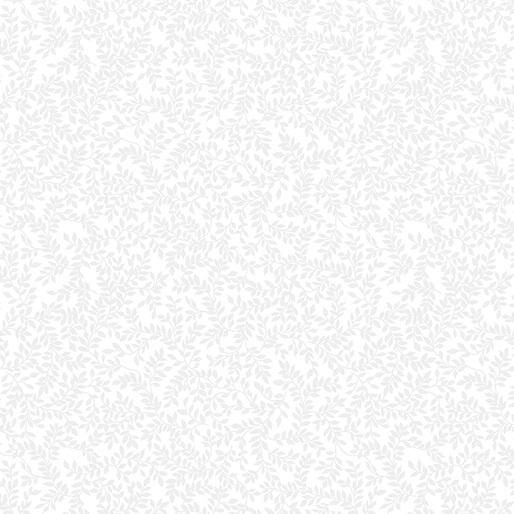 Classic Keepsakes MINI FERNS WHITE: 1464909B - (1/2 yd.)