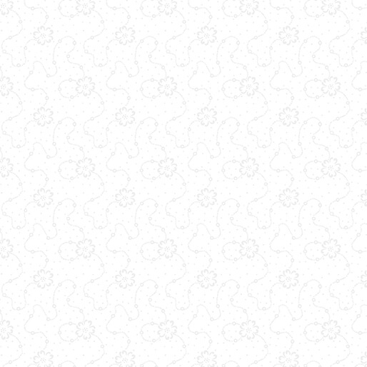 Classic Keepsakes CALICO FLORAL WHITE: 1465509B - (1/2 yd.)