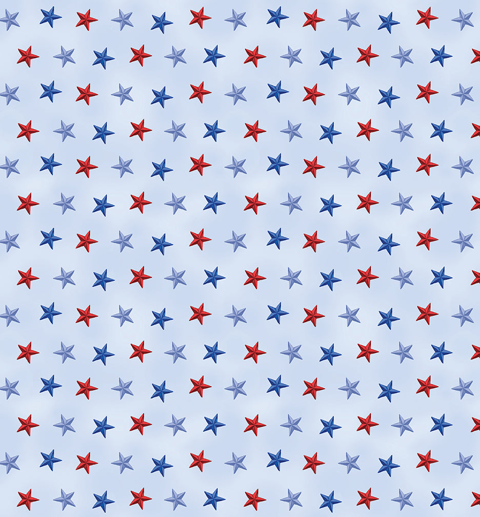 Faith, Family, Freedom: STARS OF FREEDOM Light Blue Fabric (1/2 yd)