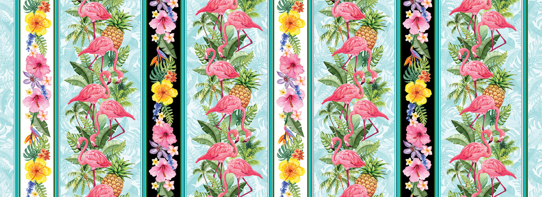 Paradise Awaits: PARADISE STRIPE MULTI Fabric (1/2 yd)