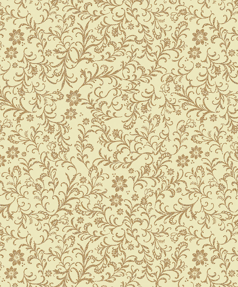 Holiday Tidings: HOLIDAY VINES CREAM Fabric (1/2 yd)
