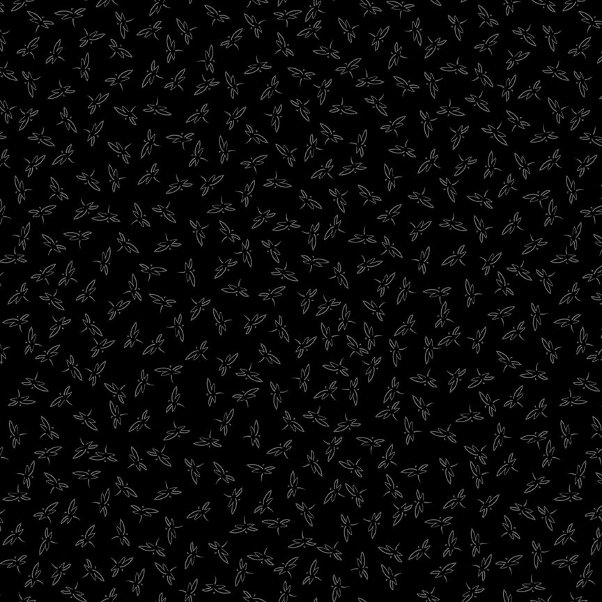 Back in Black: DRAGON FLY Fabric by Henry Glass (1/2 yd.)