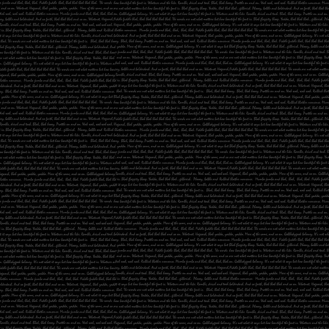 Back in Black: WORD RAMBLE Fabric by Henry Glass (1/2 yd.)