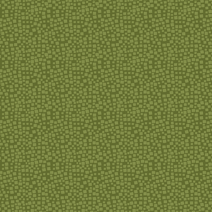 Hello Pumpkin MOSAIC GREEN - Collection by Cherry Blossoms Quilting (1/2 yd)