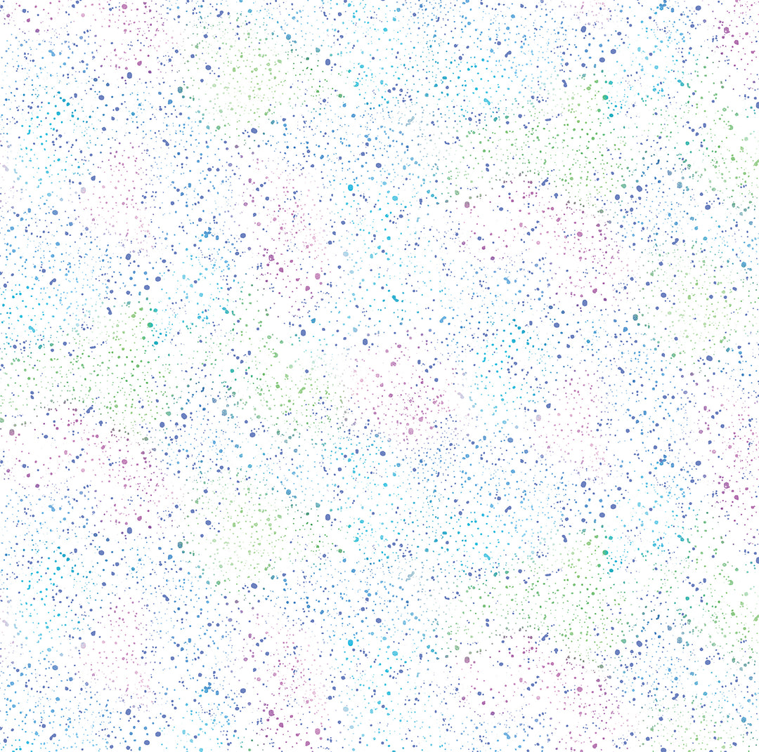 On Dragonfly Wings: SPLATTER MULTI WHTE (1/2 yd)