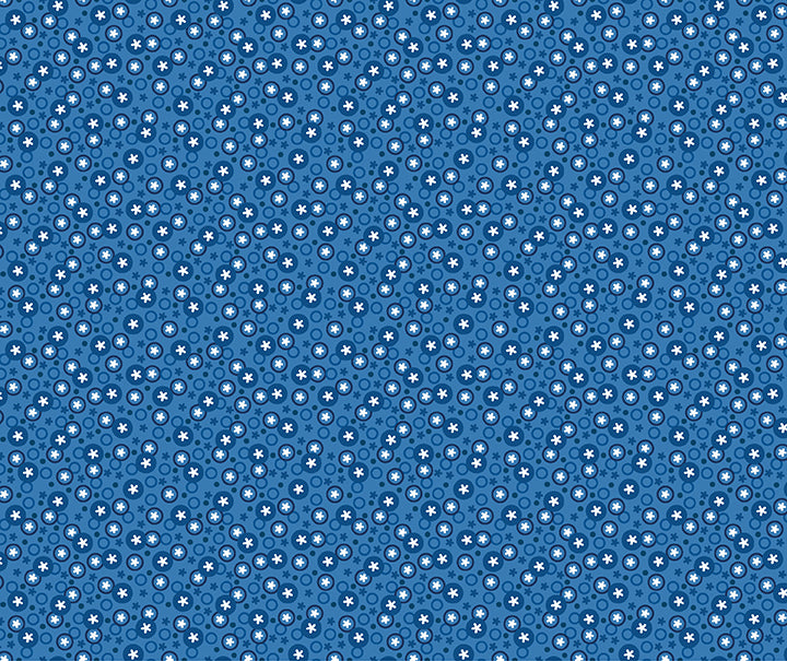 Snow Fall: PAPERWHITE WINDSOR BLUE Fabric by Shelly Cavanna (1/2 yd)