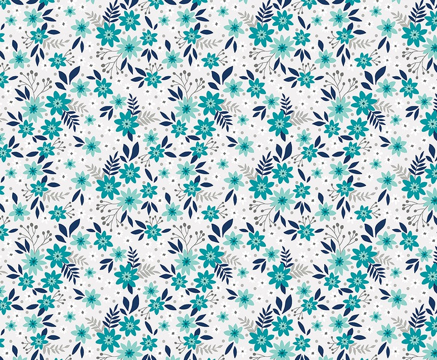 Among The Wildflowers II: PRIMROSE ICE Fabric (1/2 yd) by Shelly Cavanna