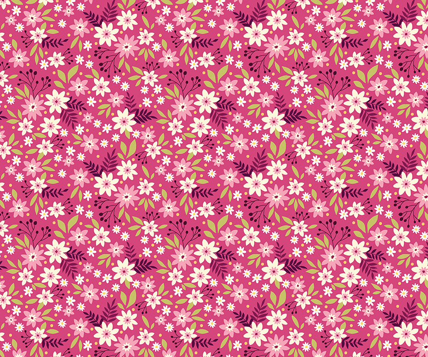 Among The Wildflowers: PRIMROSE BERRY Fabric (1/2 yd) by Shelly Cavanna