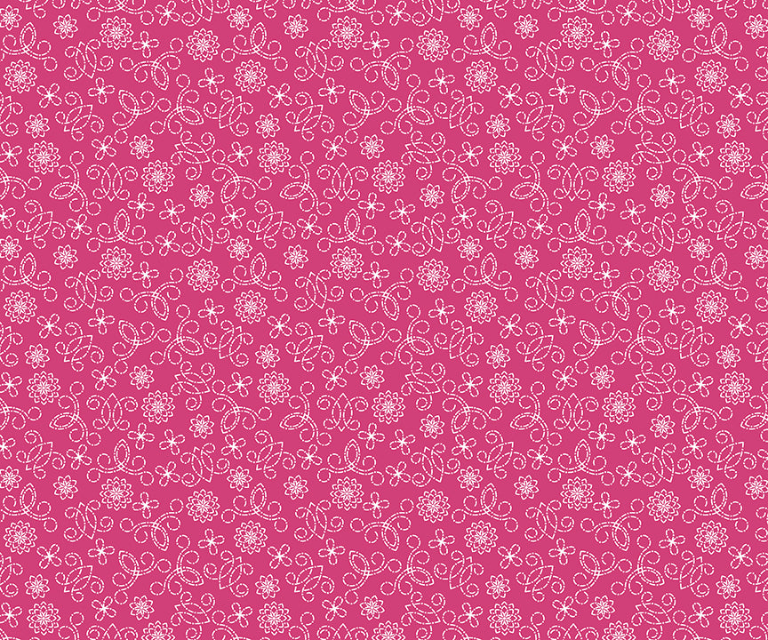 Among The Wildflowers: TIN LANTERN BERRY Fabric (1/2 yd) by Shelly Cavanna