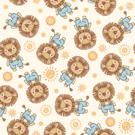 Boho Buddies: YELLOW LIONS Fabric (1/2 yd)