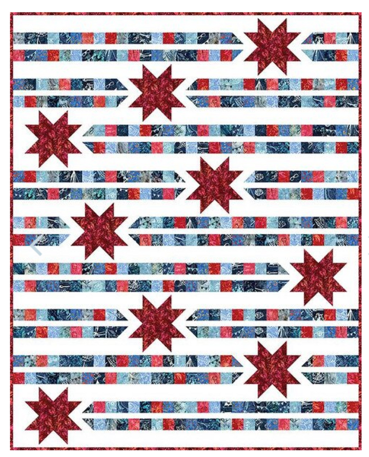 STAR TRAILS Quilt Kit featuring Places You'll Go by Riley Blake