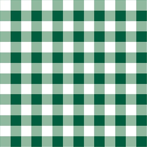 Warp&Weft Holiday Premium: CHECKBOARD EVERGREEN Fabric (1/2 yd)
