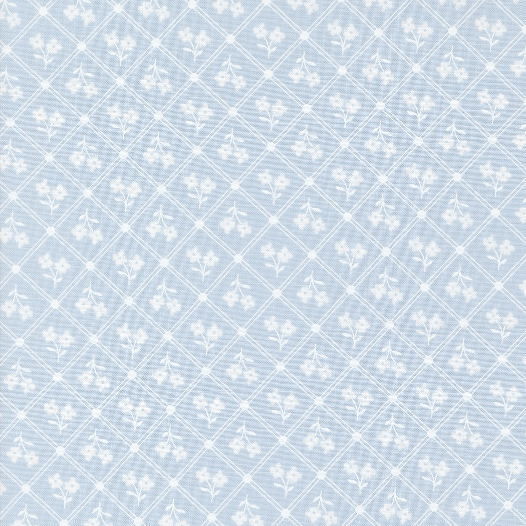 Cottage Charm: POWDER BLUE Window Pane Checks Fabric (1/2 yd) by My Sew Quilty Life