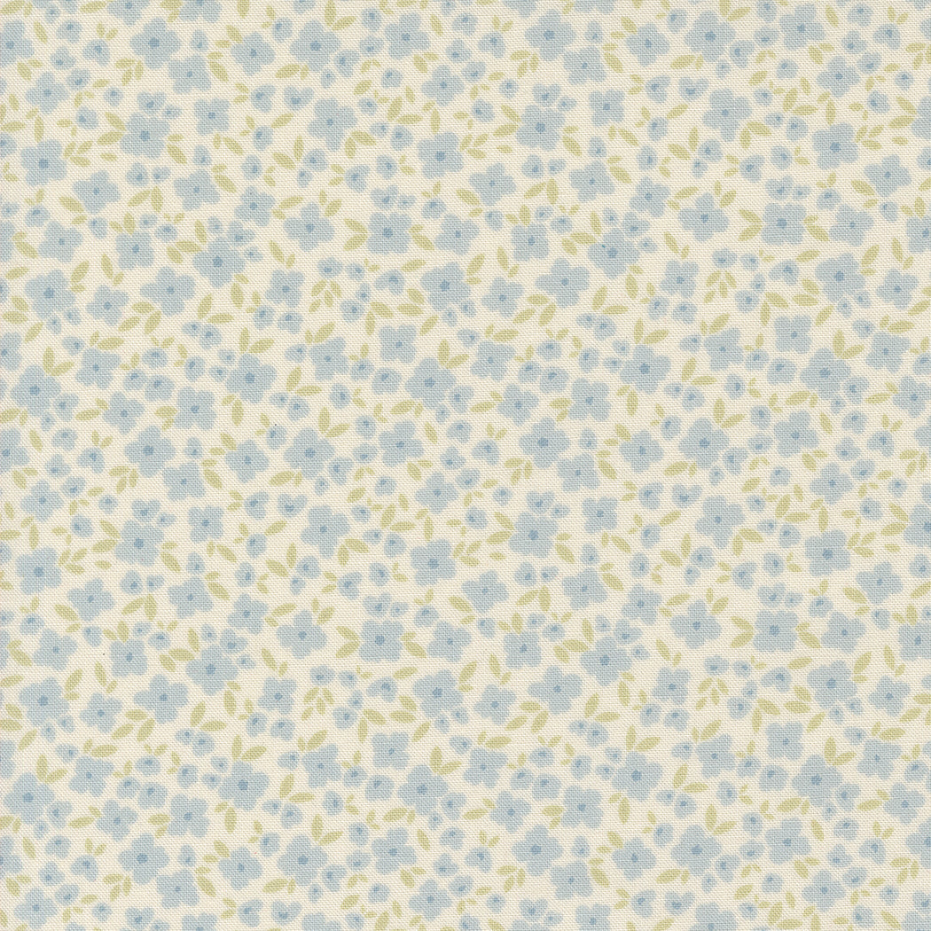 Cottage Charm: LIGHT BLUE Flower Basket Fabric (1/2 yd) by My Sew Quilty Life
