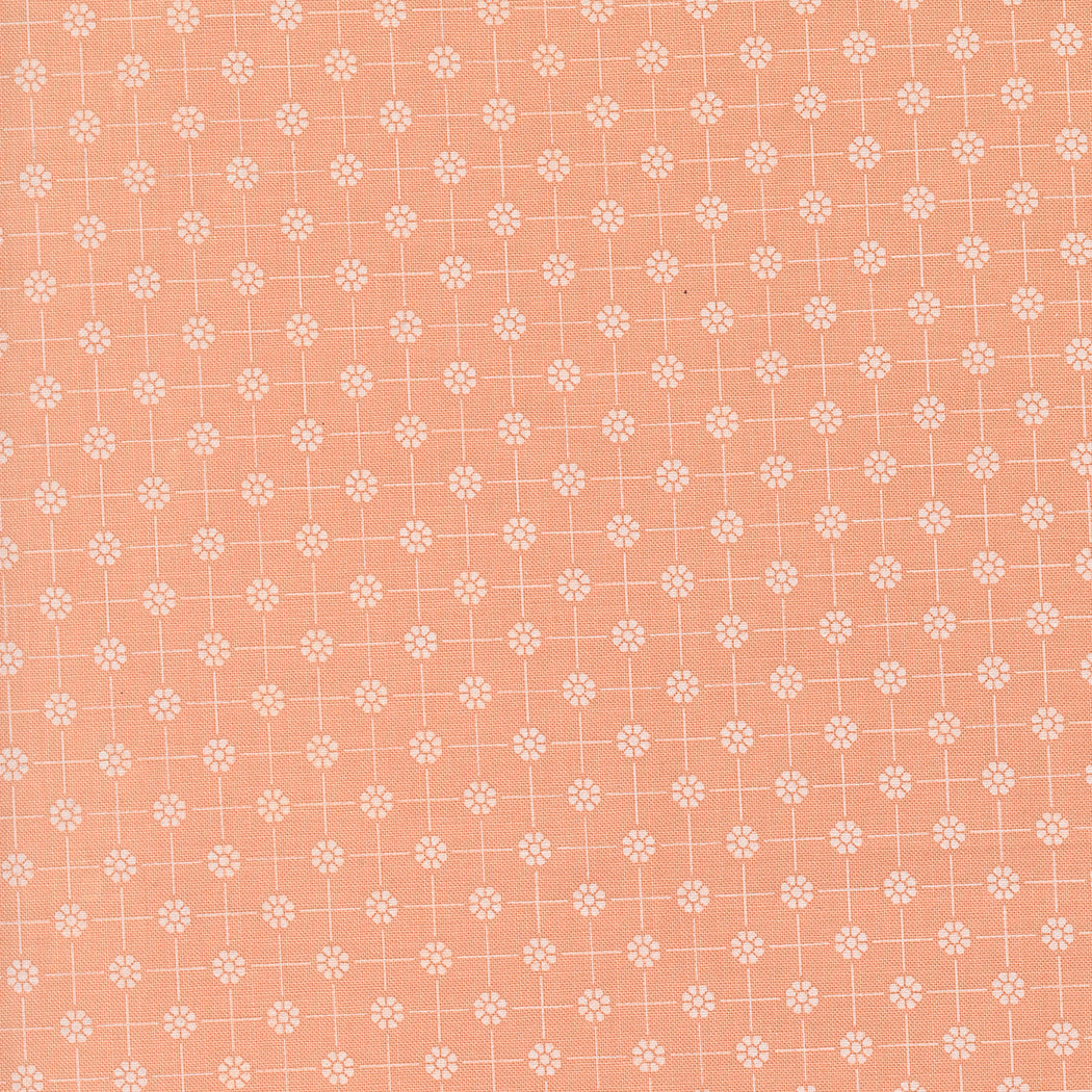 Cottage Charm: PEACH Pixie Dots Fabric (1/2 yd) by My Sew Quilty Life