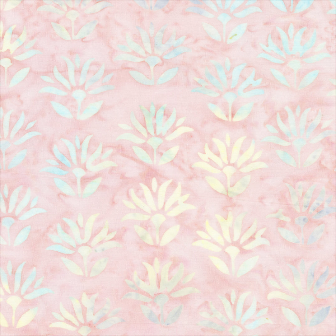 JDJ - Iris Beauty: CARNATION LOTUS Batik Cotton Fabric (1/2 yd)