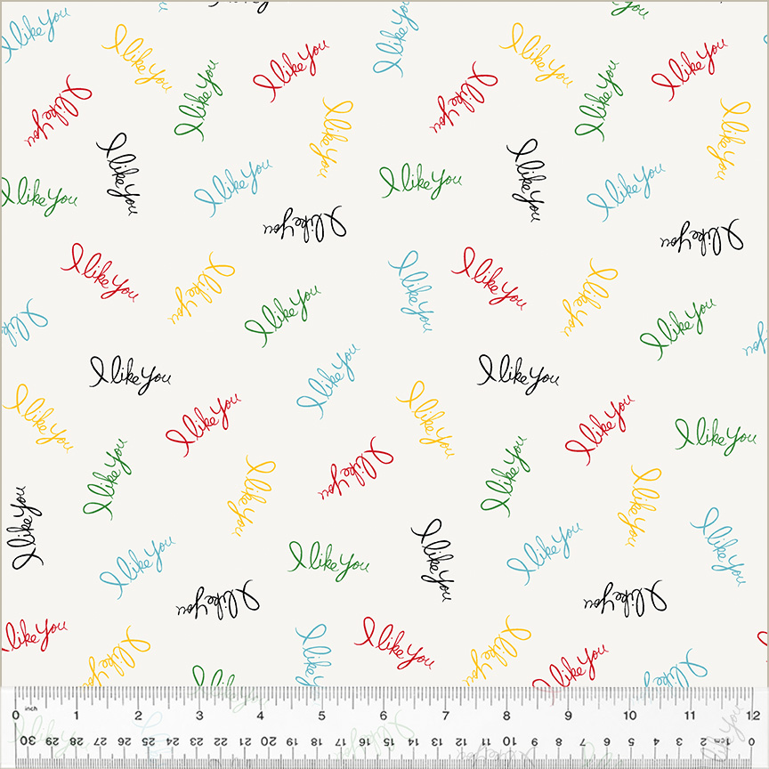 I LIKE YOU - IVORY 108-Inch Wide Backing Fabric (1 yard)