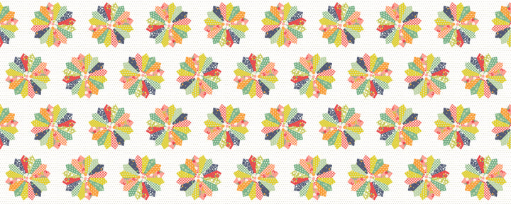 Raspberry Summer: MULTI Floral Dresden 60-Inch Wide Backing Fabric by Sherri & Chelsi  - PLEASE READ LISTING