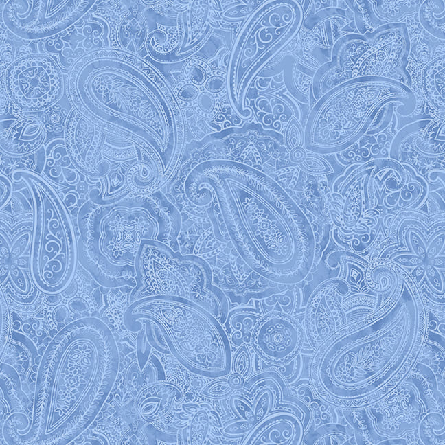 Paisly Jane: BLUE 108-Inch Wide Backing Fabric (1 yard)