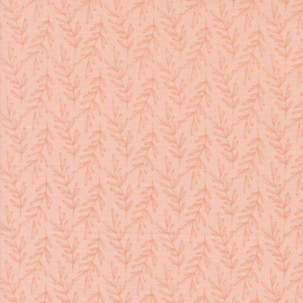 Chirp: LEAF ME HERE SUNRISE Fabric by Elena Amo (Sold by 1/2 Yd.)
