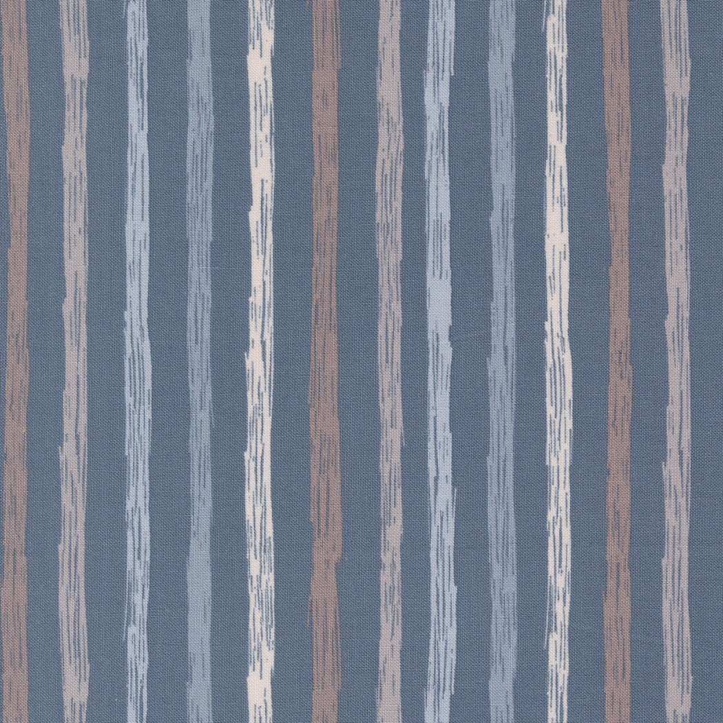 Chirp: JUST STRIPES TWILIGHT Fabric by Elena Amo (Sold by 1/2 Yd.)