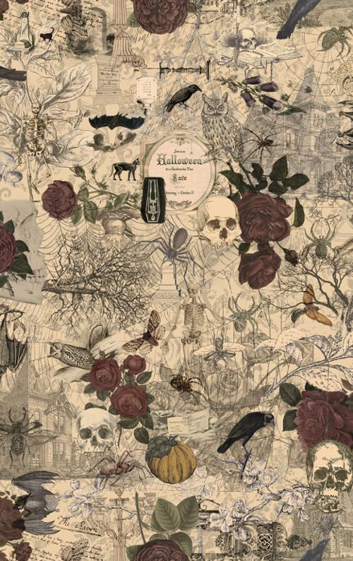 3 Sisters Haunted Mansion: MULTI Fabric (1/2 yd)