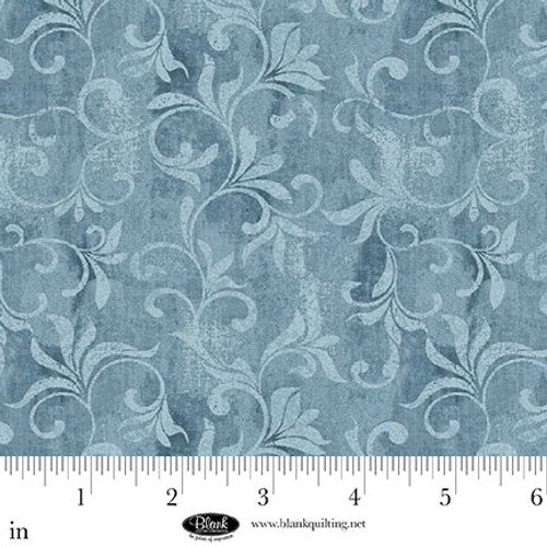 Autumn Vibes: BLUE SCROLL ALLOVER Fabric (1/2 yd)