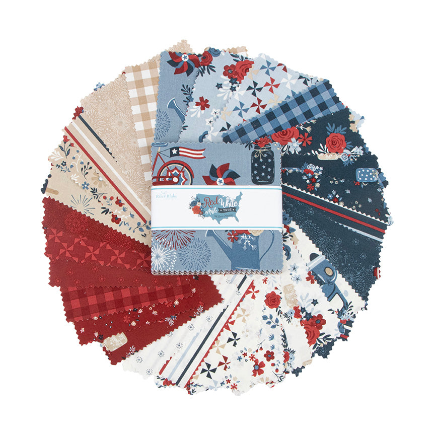 RED, WHITE & TRUE 5" Stacker by DANI MOGSTAD