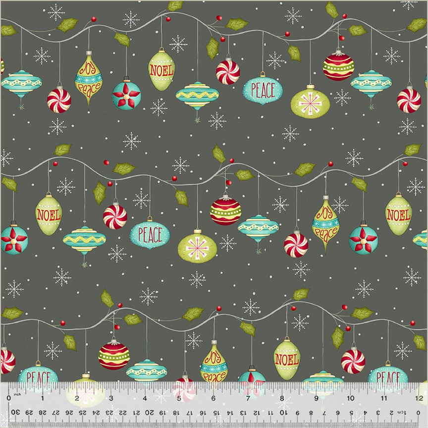 A Very Terri Christmas: DECK THE HALLS-COAL Fabric (1/2 yd.)