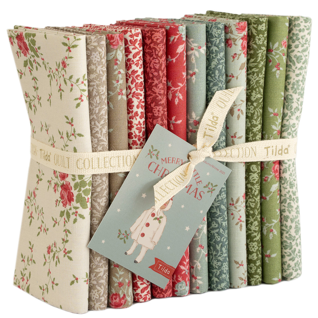 Tilda Merry Little Christmas Fat Quarter Bundle - 12 pc EVE & NOEL