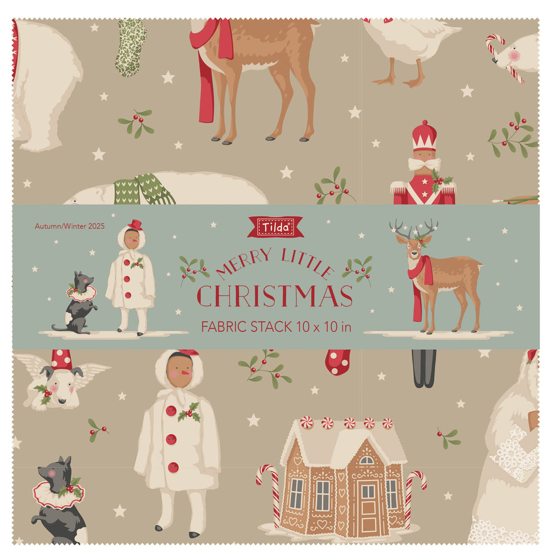 Tilda MERRY LITTLE CHRISTMAS 10-Inch Stacker Precuts