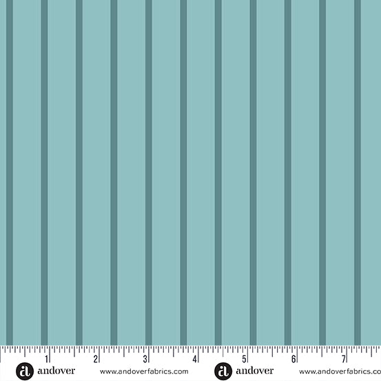 Memories Unfold: TEAL TOWN WHARF Fabric (1/2 yd)