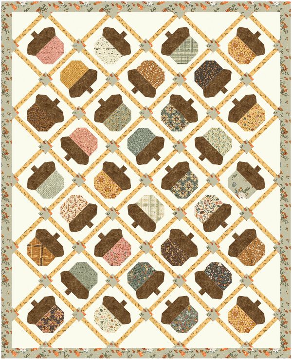 ACORN TUMBLE Quilt Kit featuring Acorn Hallow by Basic Gray