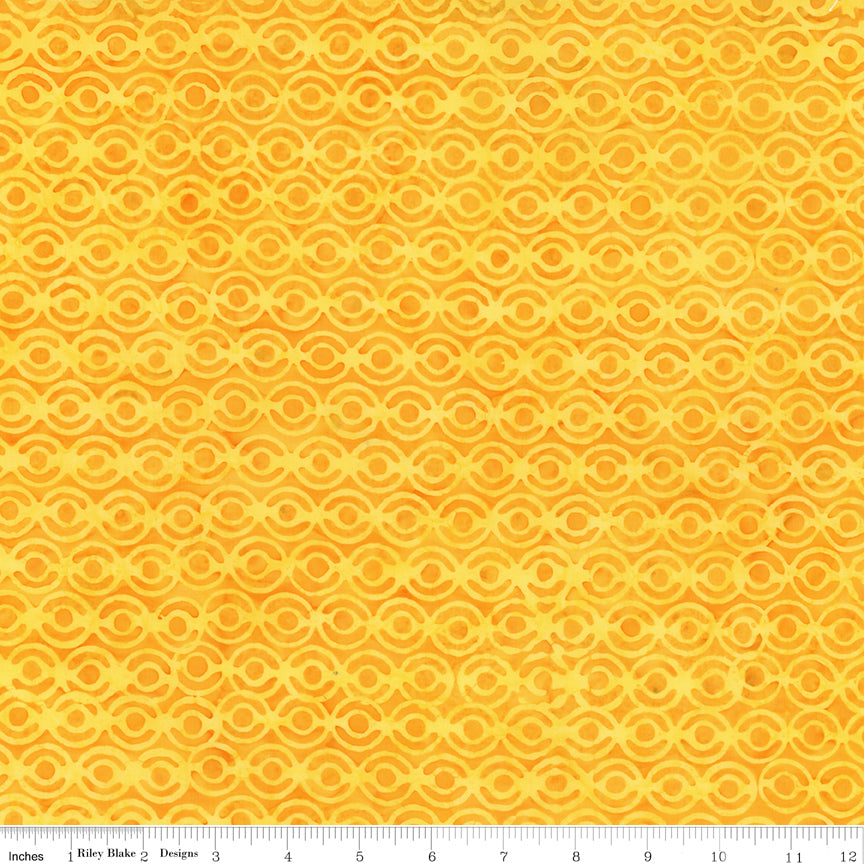 Batiks Geometric Splash: SUNSHINE Fabric (1/2 yd)