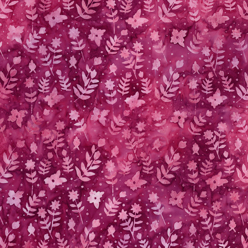 Expressions Batiks Daisy Dots: TULIP TIME Fabric (1/2 yd)