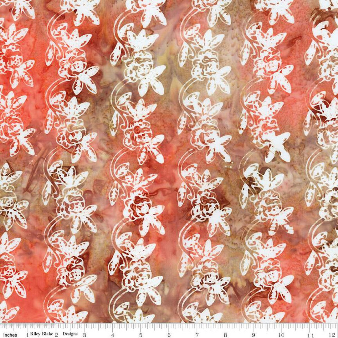Expressions Batiks Kalinda: CINNAMON GROVE Fabric (1/2 yd)